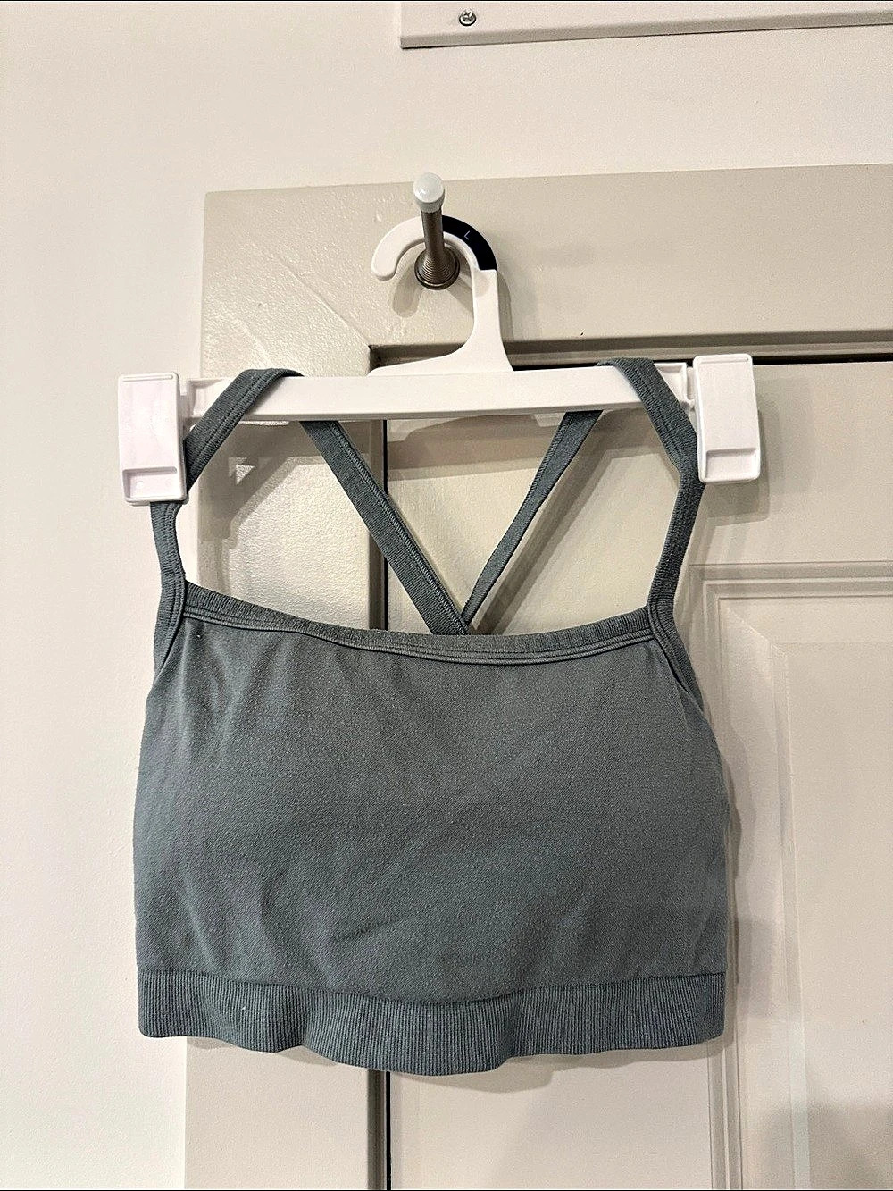 Target athletic cross back bra sage green